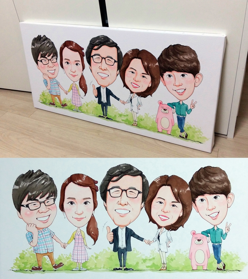 5인 가족 캔버스화