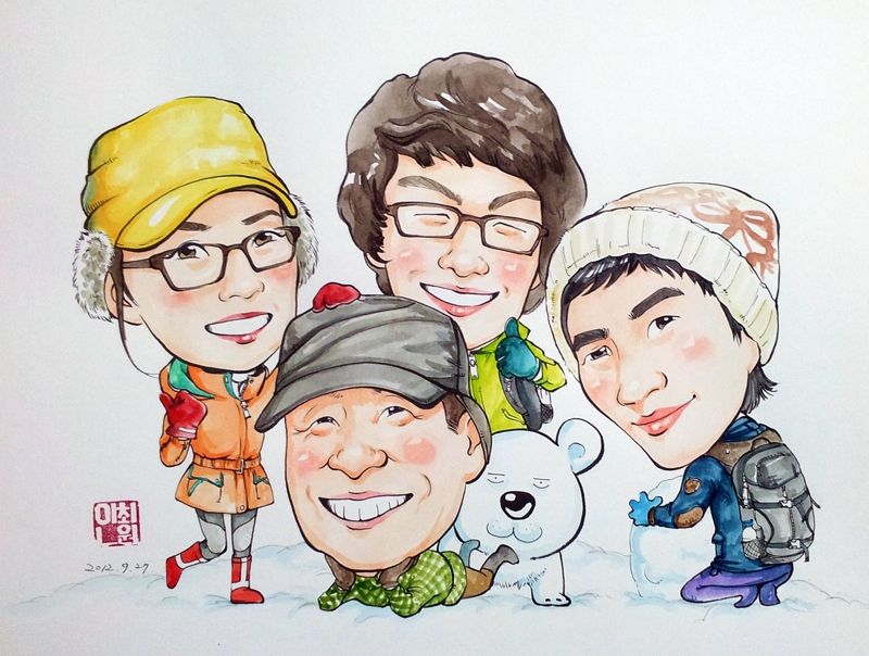 a3사이즈 컬러 캐리커쳐