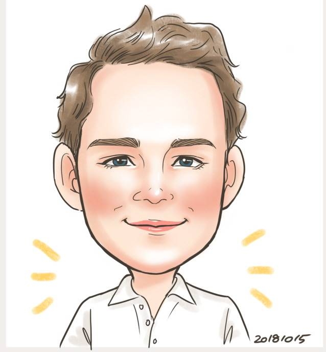 디지털 캐리커쳐 일반형 (3명, 외국인)