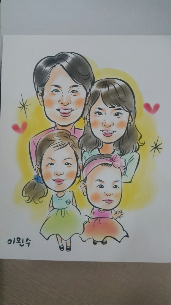 캐리커쳐 주문작업(수작업)