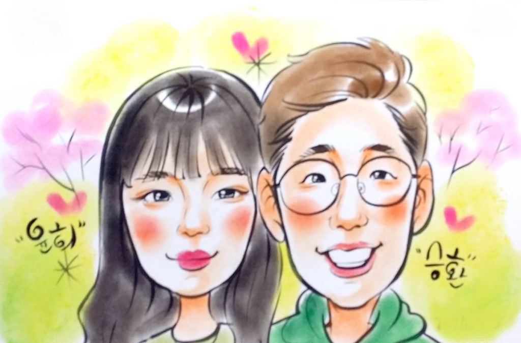 수작업 캐리커쳐