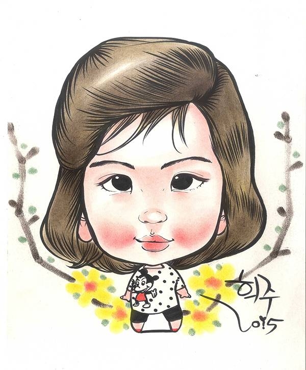 캐리커쳐 수작업 주문작업