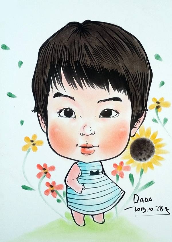 캐리커쳐 주문작업 (수작업)