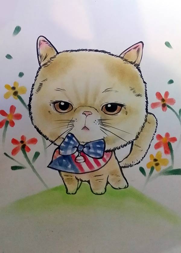 A4 반려동물 캐리커쳐