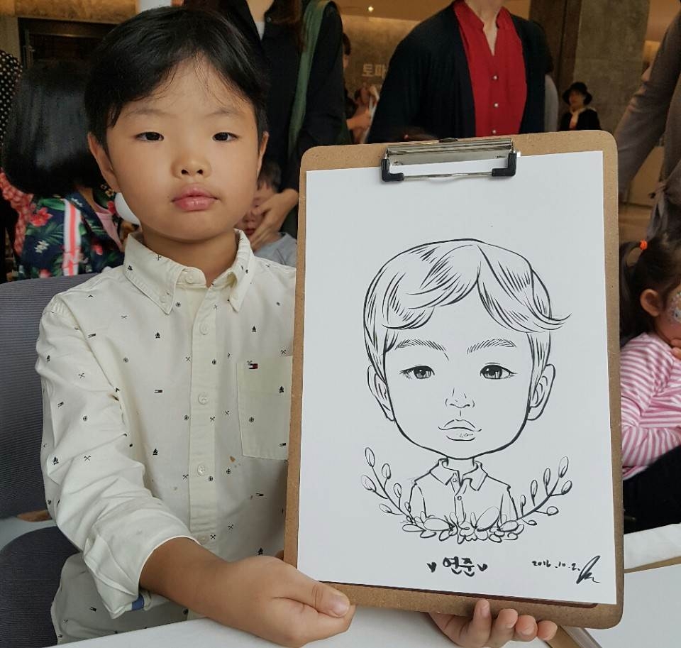 흑백 캐리커쳐 이벤트