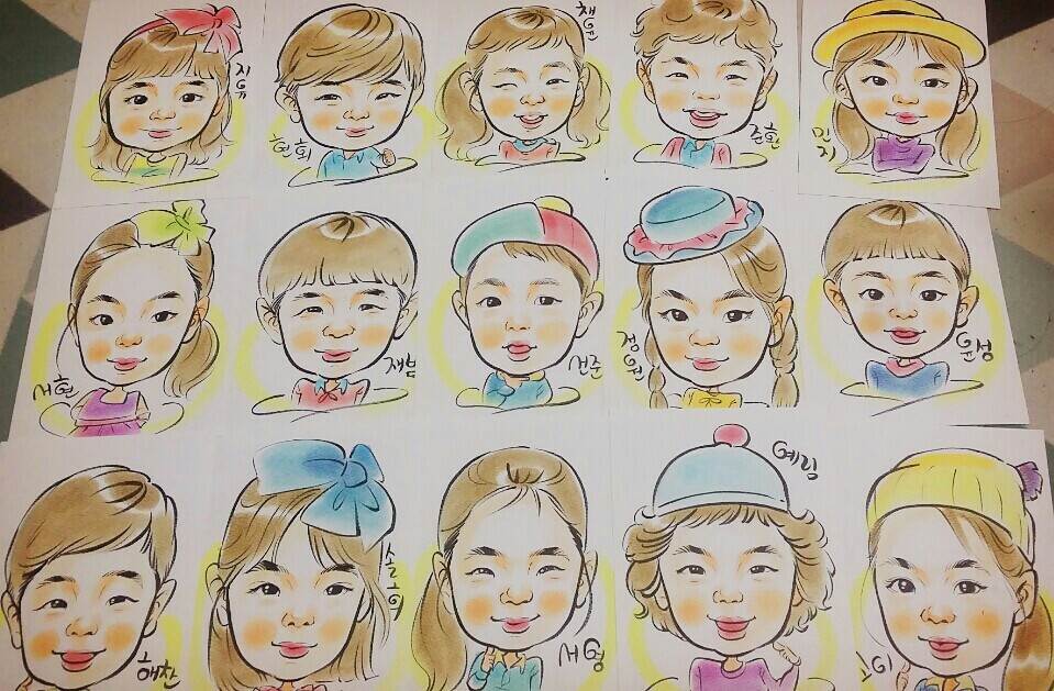 캐리커쳐 단체 주문제작(어린이집).jpg