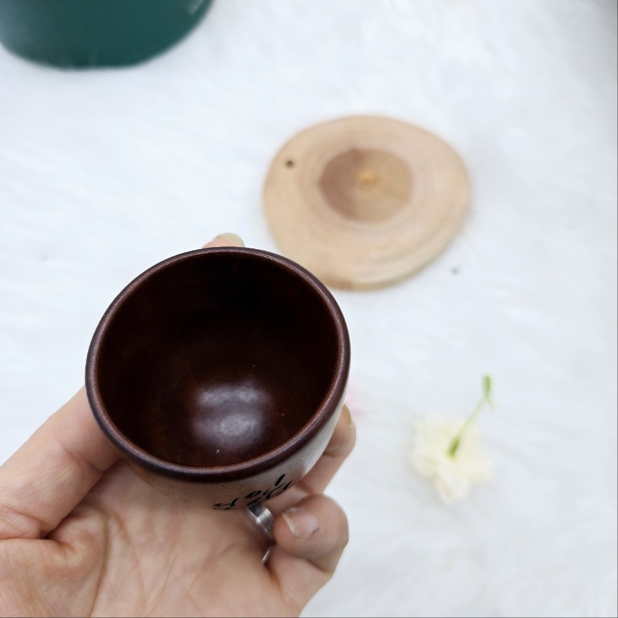 레이저 각인 : 원목 술잔